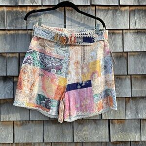Magaschoni Multicolor Patchwork Women's Bermudas